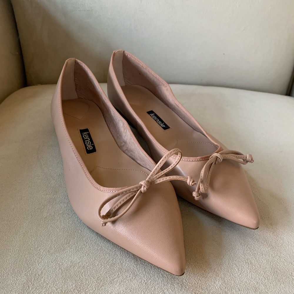 Kensie Nude Ballet Flats with bow